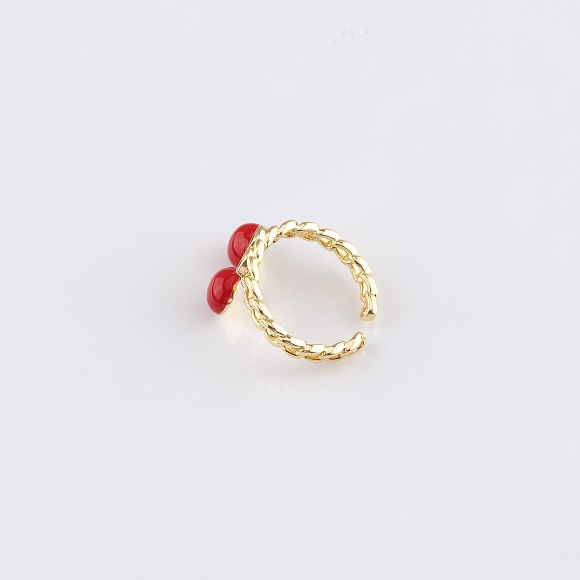 18K Gold Filled Cherry Ring,fruit Rings,everyday Rings,minimalist Ring ...