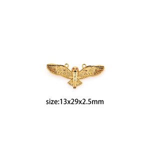 18K Gold Filled Owl Pendant,Dainty Bird Charm Earrings Necklace for DIY Jewelry Making Supply