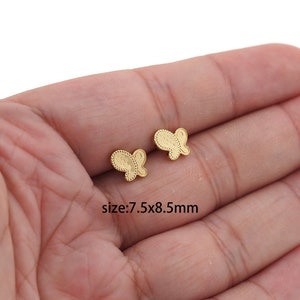 18K Gold Filled Butterfly Stud Earrings,Dainty Insect Earrings,Minimalist Earrings,Gold Hoop Earrings,Huggie Earrings