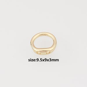 18K Gold Filled Round Connector,Double Hole Closed Connector Ring Charm Necklace Bracelet for DIY Jewelry Making Supply