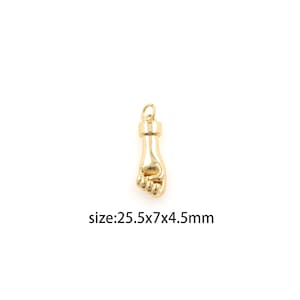 Gold Gesture Charm,18K Gold Filled Hand Pendant,Dainty Fist Earrings Necklace for DIY Jewelry Making Supply