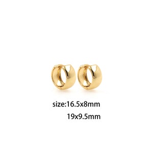 18K Gold Filled Wide Hoop Earrings,Gold Hoop Earrings,Minimalist Earrings,Everyday Earrings,Dainty Eearrings