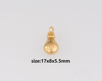 24K Gold Filled Geometric Pendant,Dainty Geometric Charm Earrings Necklace for DIY Jewelry Making Supply