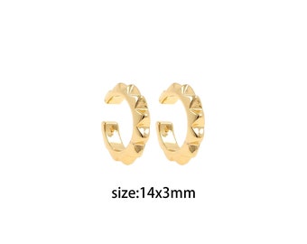 Clip d'oreille cartilagineux en or 18 carats, boucles d'oreilles de tous les jours, clip d'oreille cartilage délicat, créoles Huggies en or, boucles d'oreilles bohèmes