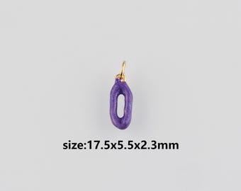 24-karaats gold filled geometrische hanger, emaille geometrische bedel oorbellen ketting voor het maken van doe-het-zelf sieraden