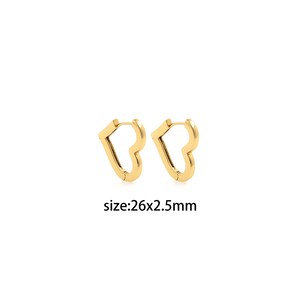 18K Gold Filled Heart Hoop Earrings,Heart Earrings,Everyday Hoops,Minimalist Earrings