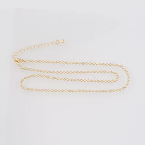 18K Gold Filled Ball Chain Necklace,Thin Necklace,Minimalist Necklace,Adjustable Necklace,Gift for Her