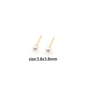 18K Gold Filled Pearl Stud Earrings,Dainty Earrings,Minimalist Earrings,Gold Stud Earrings,Huggie Earrings