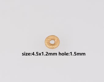 50Pcs 24K Gold Filled Flat Spacer Beads,Flat Spacer Beads,DIY Jewelry Making Supply