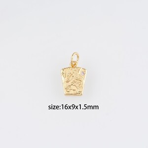 18K Gold Filled Home Pendant,Dainty Home Charm Earrings Necklace for DIY Jewelry Making Supply