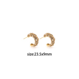 18K Gold Filled Pearl Stud Earrings,Dainty Earrings,Minimalist Earrings,Gold Hoop Earrings,Huggie Earrings