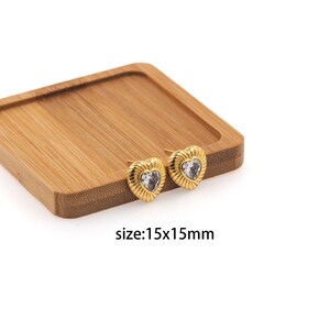 18K Gold Filled Simple Heart Stud Earrings,Dainty Earrings,Minimalist Earrings,Gold Hoop Earrings,Huggie Earrings