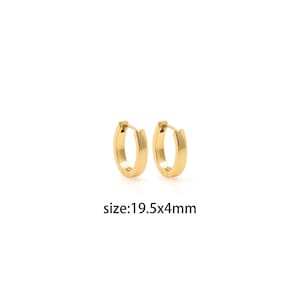 18K Gold Filled Round Hoop Earrings,Everyday Hoops,Round Huggie Hoops,Minimalist Earrings