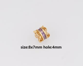 24K Gold Filled Flower Spacer Beads,Barrel Spacer Beads,DIY Jewelry Making Supply