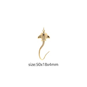 Pendentif poisson rempli d'or 18 carats, collier délicat de boucles d'oreilles à breloques en forme de poisson pour la fabrication de bijoux à bricoler soi-même