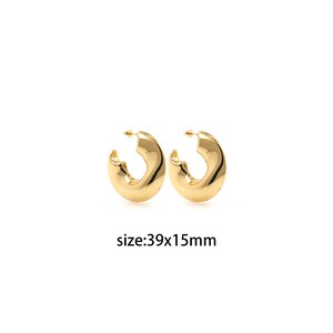 18K Gold Filled Thick Hoop Earrings,Dainty Earrings,Gold Earrings,Minimalist Earrings,Everyday Earrings