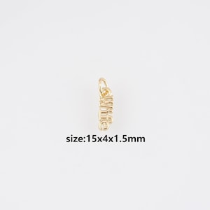 Colgante con letra de esposa bañado en oro de 18 quilates, delicado collar y pendientes para hacer joyas DIY.