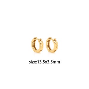 18K Gold Filled Cross Hoops Earrings,Everyday Earrings,Minimalist Earrings,Dainty Hoops,Gift for Her