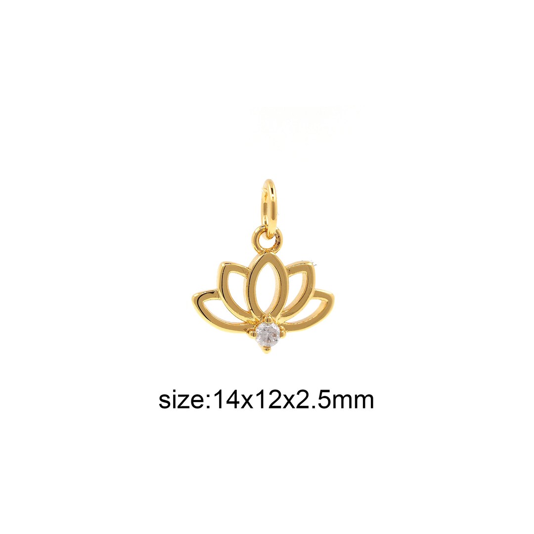 Chakra Charm - Gold Zonnevlecht - ca. 22.5X19X1mm - Stainless Steel