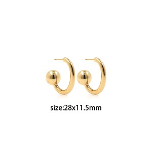 18K Gold Filled Chunky Hoop Earrings,Dainty Earrings,Gold Earrings,Minimalist Earrings,Everyday Earrings