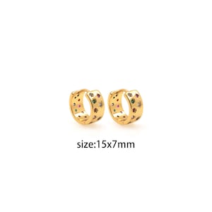 18K Gold Filled Star Hoop Earrings,Dainty Hoops,Gold Huggie Hoops,Minimalist Earrings