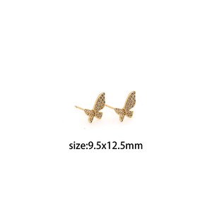 18K Gold Filled Butterfly Stud Earrings,Insect Earrings,Everyday Earrings,Minimalist Earrings