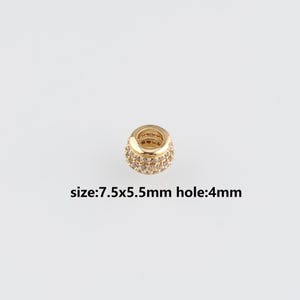 18K Gold Filled Barrel Spacer Beads,CZ Micro Pave Barrel Spacer Beads,DIY Jewelry Making Supply