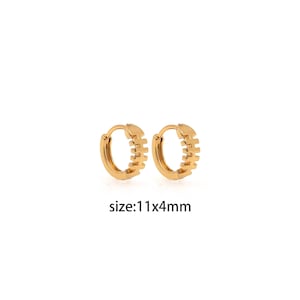 18K Gold Filled Fishbone Hoop Earrings,Gold Hoop Earrings,Minimalist Earrings,Everyday Earrings,Dainty Eearrings