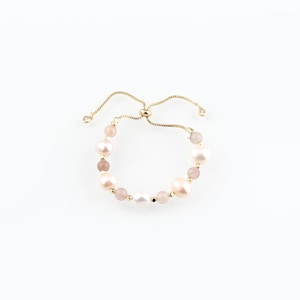18K Gold Filled Ball Bracelet-Beaded Bracelet-Adjustable Bracelet-Gift for Her