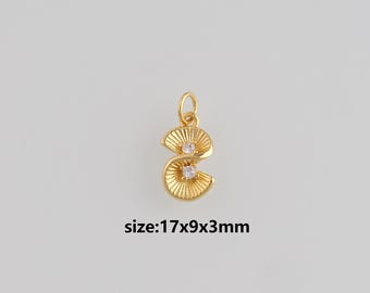 24-karaats gold filled geometrische hanger, geometrische bedel oorbellen ketting voor het maken van sieraden