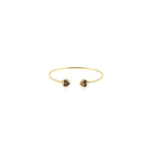 18K Gold Filled Heart Bangle-Cuff Bracelet-Dainty Bracelet-Everyday Bracelet-Adjustable Bracelet-Gift for Her