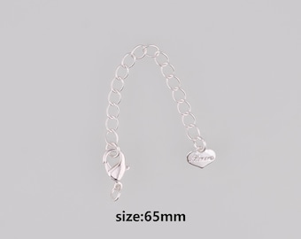 Estensori Per Gioielli In Argento Sterling 925 - 3 Pezzi Da 3,5,8 Cm, Per Collane E Bracciali - Foto 4