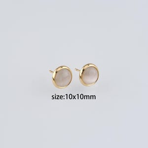 18K Gold Filled Round Stud Earrings,Dainty Earrings,Gold Round Stud,Minimalist Earrings,Gift for Her
