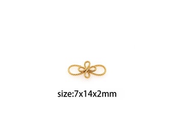 18K goud gevulde boogconnector, sierlijke boog bedelketting armband voor doe-het-zelf sieraden maken