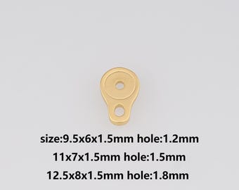 24K Gold Filled Double Hole Beads,DIY Jewelry Making Supply