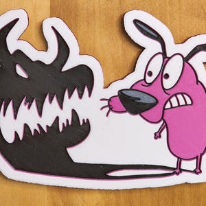 Courage the Cowardly Dog Wall Art - Courage Wall Print - Cartoon Network Themed Wall Decor