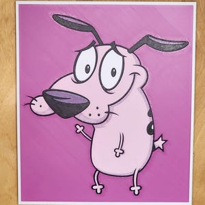 Courage the Cowardly Dog Wall Art - Courage Wall Print - Cartoon Network Themed Wall Decor