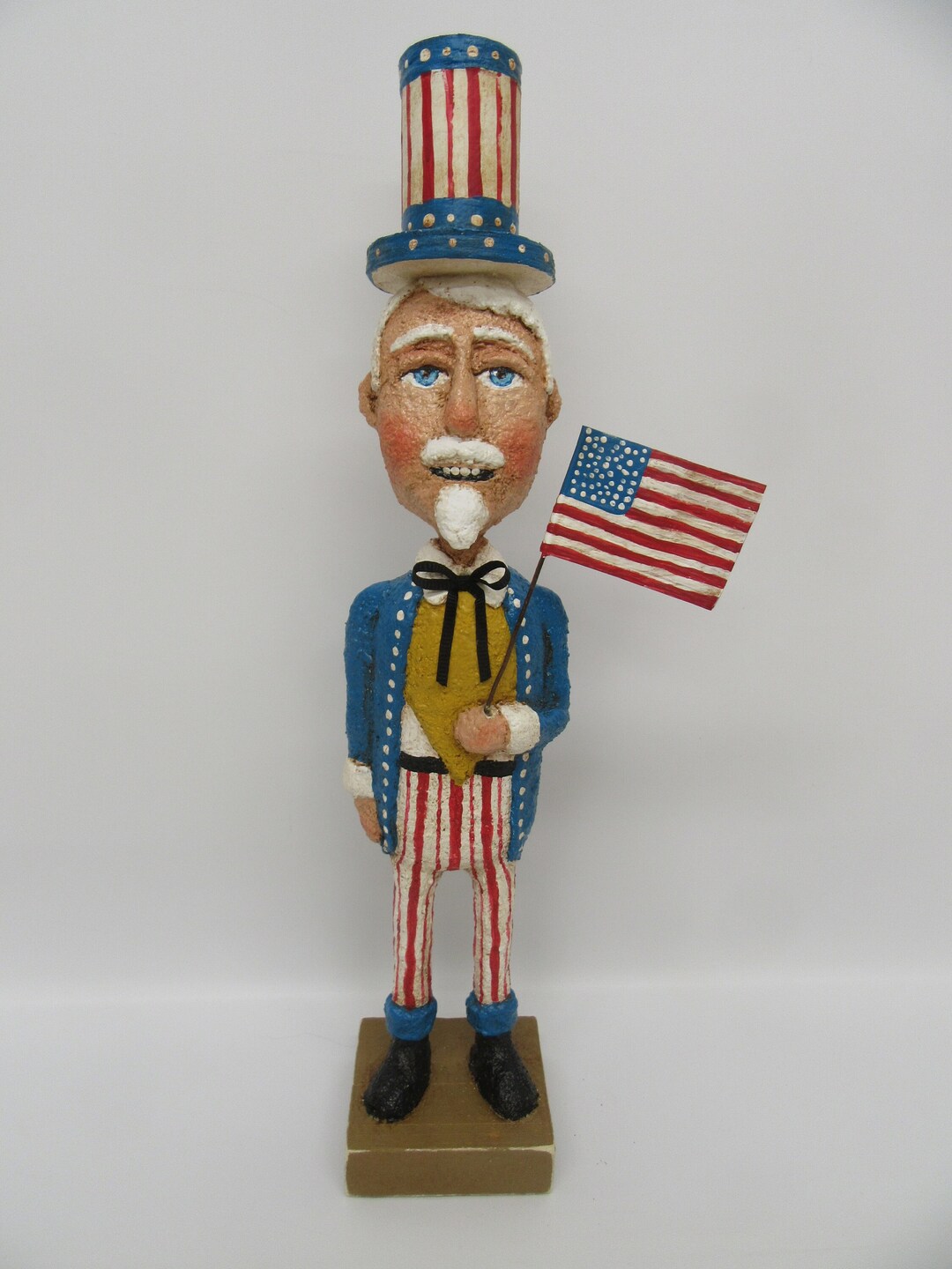 Uncle Sam Folk Art Uncle Sam Primitive Uncle Sam Uncle Etsy