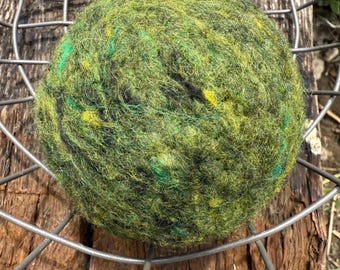 Felted 100% Wool XL Heavy Dense Dryer Balls Moss Green