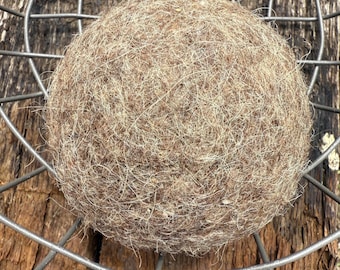 Felted 100% Wool XL Heavy Dense Dryer Balls Fertile Soil Brown