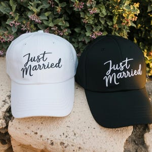 Casquette de baseball brodée mariage Just Married, cadeau de mariée personnalisé, chapeau de célibataire personnalisé, cadeau pour la mariée