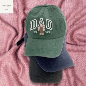 Custom Dad Hat Embroidered Hat With Photo, Personalized Fathers Day Hat Daddy Cap Father, Christmas Gift For Dad
