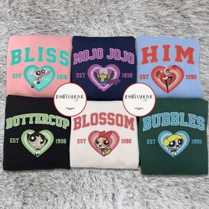 Embroidered P.o.w.e.r.p.u.f.f Girls Character Sweatshirt, Cartoon Shirts, Trending Mother's Day Gift Shirt For Her