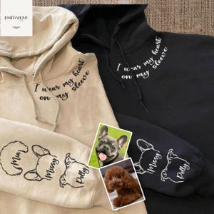 Custom EMBROIDERED Pet Sweatshirt, Pet Gifts, Custom Dog Portrait Shirt Unisex, Dog Mom Gift, Dog Embroidery, Dog Lover Gift