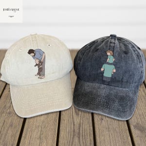 Custom Embroidered Portrait Dad Hat, Personalized Gift for Father’s Day Birthday Handmade Unique Photo, Christmas Gift For Dad