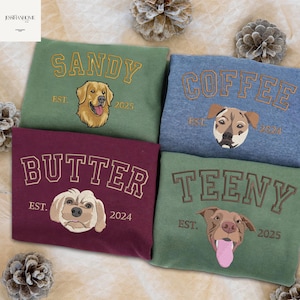 Custom Embroidered Dog Hoodie, Personalised Pet Sweatshirt, Dog Mom Shirt, Cat Sweatshirt, Custom Gifts For Dog Owners, Christmas Gift