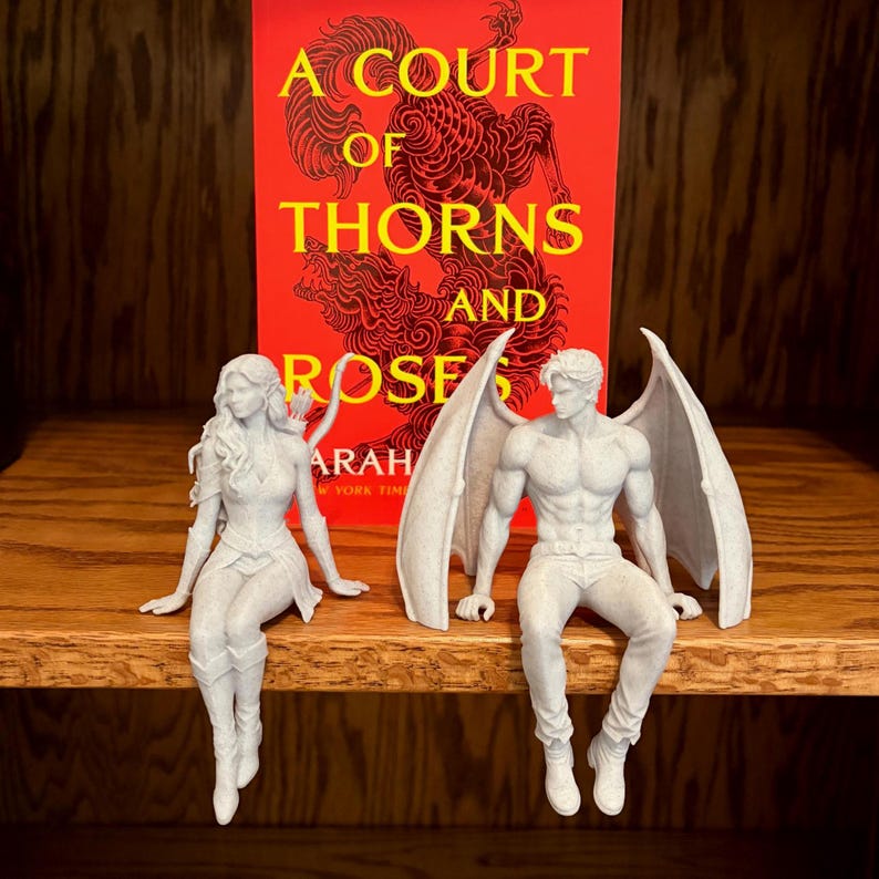 Fae High Lord & Huntress Shelf Sitters | BookTok Decor Gift | Romantasy Bookish Buddies | High Court Faeries bild 2