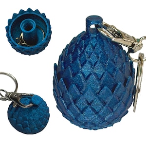Porte-bagues oeuf de dragon - Boîte à pilules fantaisie, rangement pour porte-clés et capsule à bijoux | Cadeau pour les amateurs de 4e aile, d'Eragon, du D&D, de dragons et de livres