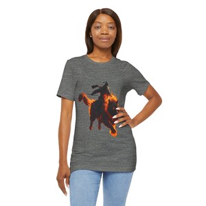 Flaming Samurai Cat Unisex Tee - Japanese Warrior Kitty Shirt, Kitten Lover Gift, Anime Style Top, Cool Cat Graphic Tee, Samurai Cat Lover