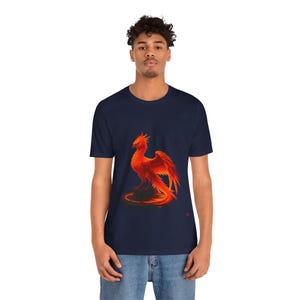 Phoenix Rise Unisex Tee - Unisex Jersey Short Sleeve Shirt, Inspirational Phoenix Graphic T-Shirt, Men&#39;s Women&#39;s Casual Top, Gift for